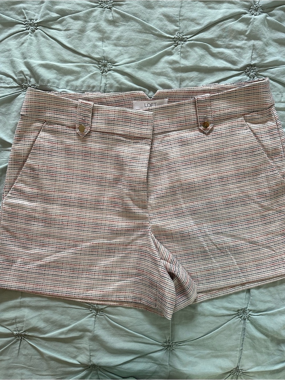 LOFT Women's The Riviera Short - Stripe Shorts in red, white and blue